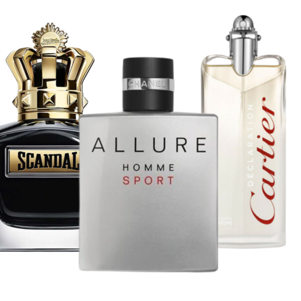 Bündel von 3 Düften: Allure Homme Sport, Jean Paul Gaultier Scandal und Cartier Declaration 100 ml